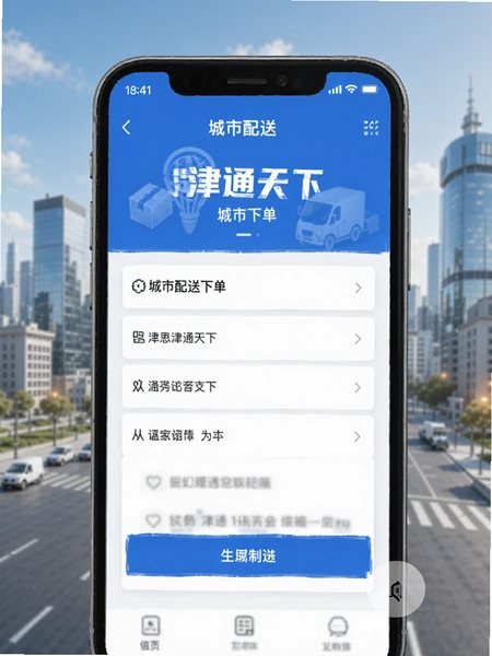 津通天下城市配送下单界面