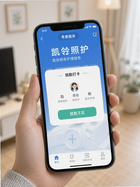 凯瓴照护护理服务app考勤打卡页面预览图
