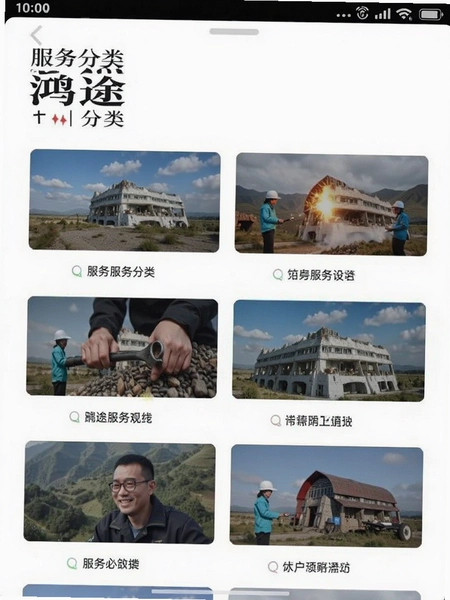 鸿途 服务分类页面 手机截图