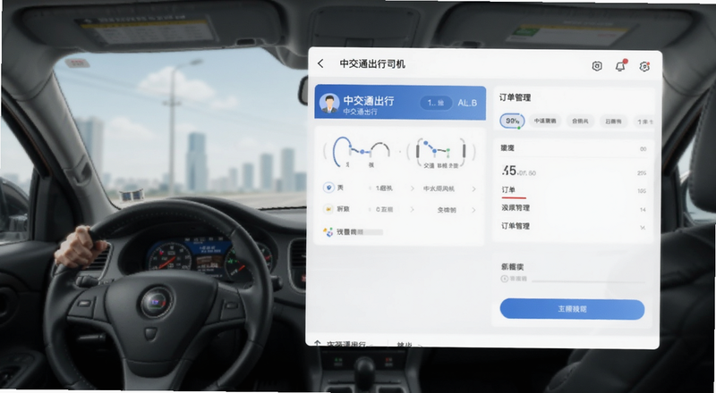 中交出行司机端订单管理界面预览图