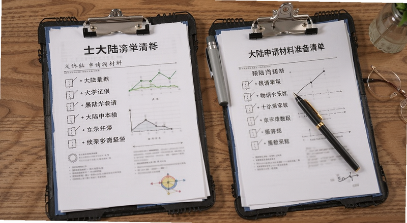 bi an大陆申请材料准备清单