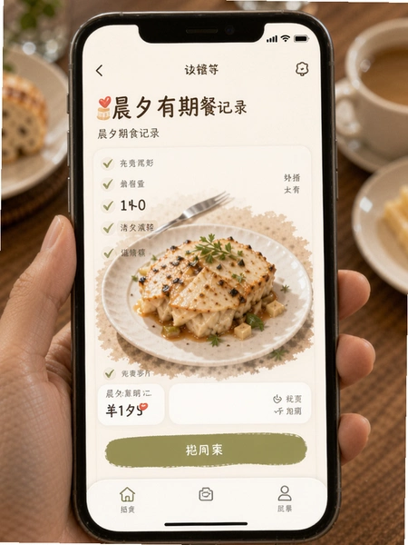 晨夕有期餐食记录界面