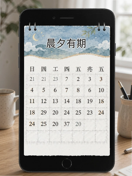晨夕有期日历视图预览图