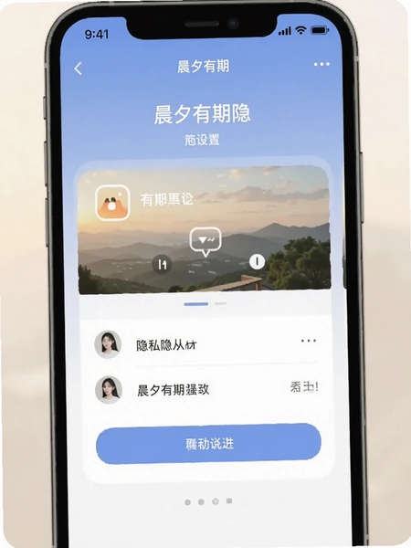 晨夕有期隐私设置页面预览图