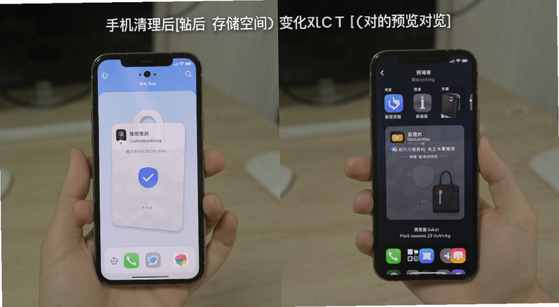 手机清理后存储空间变化对比预览图
