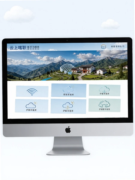 云上喀职首页功能模块界面预览图