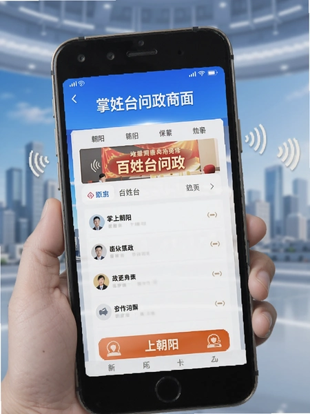 掌上朝阳 百姓台问政界面示意图