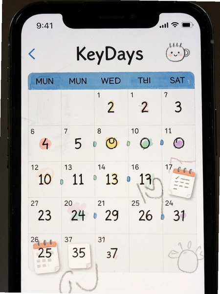 KeyDays��������򿨽���ʾ��ͼ