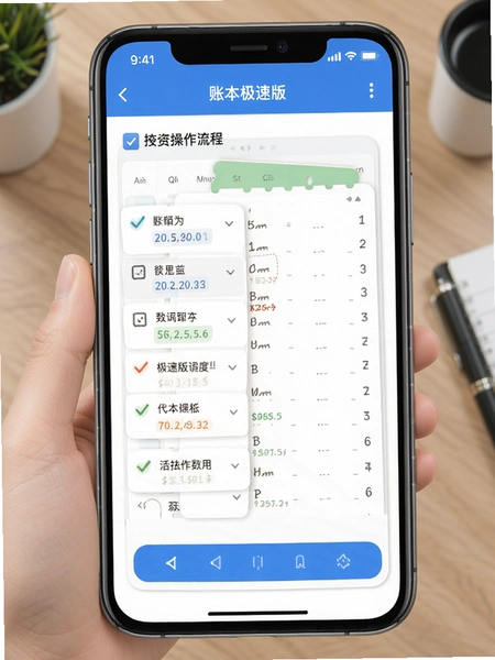 账本极速版记账页面操作流程图