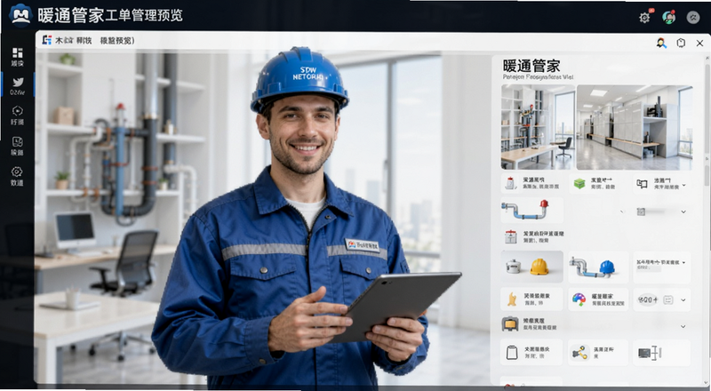 暖通管家工单管理功能预览图