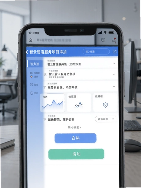 智云管店服务项目添加操作界面