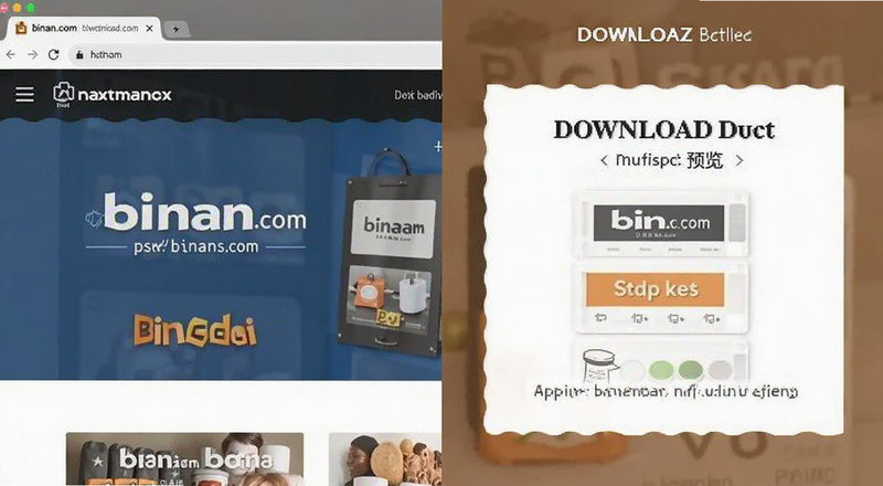 binan.com网页广告与下载区域对比预览图