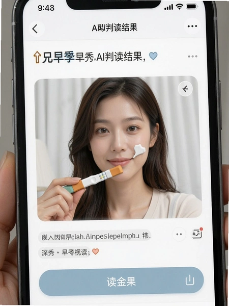 金秀儿早孕试纸AI判读结果页面