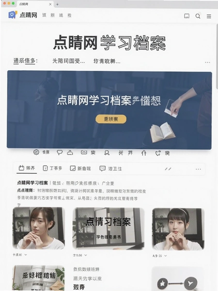 点睛网学习档案页面