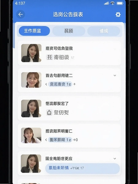 选岗APP公告列表页展示图
