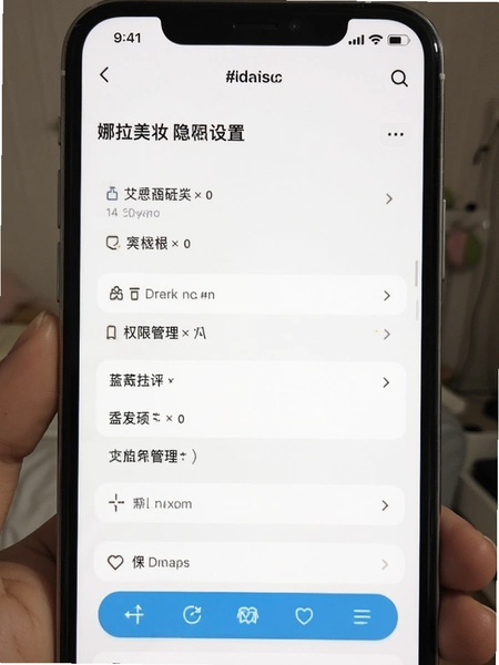 娜拉美妆 隐私设置页面 权限管理