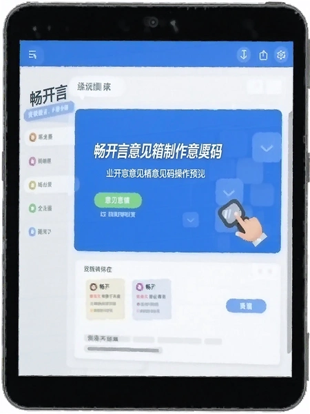 畅开言意见箱制作意见码操作界面预览图