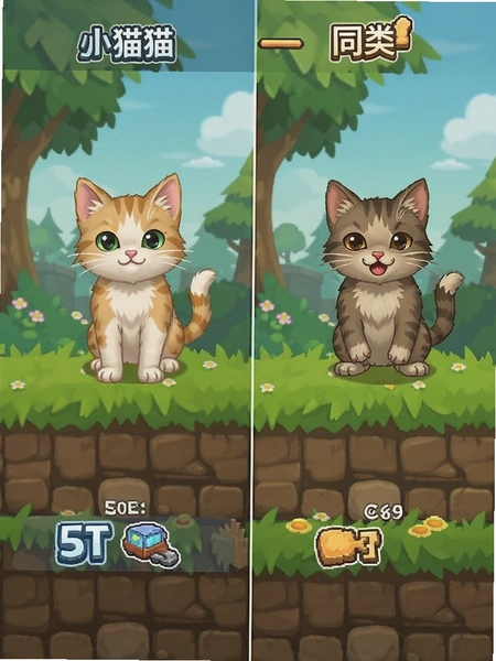 小猫咪生存冒险与同类游戏对比截图
