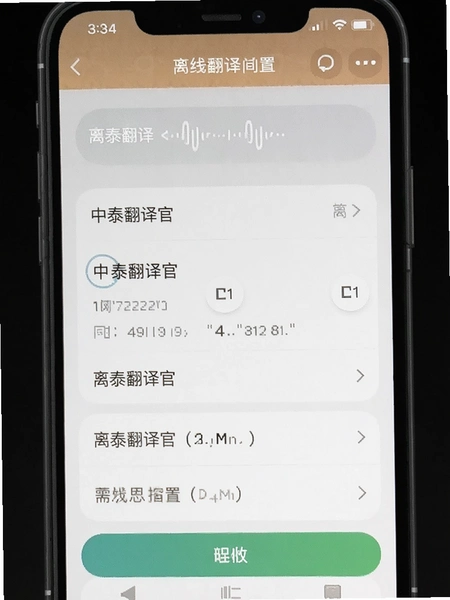 中泰翻译官离线翻译设置界面