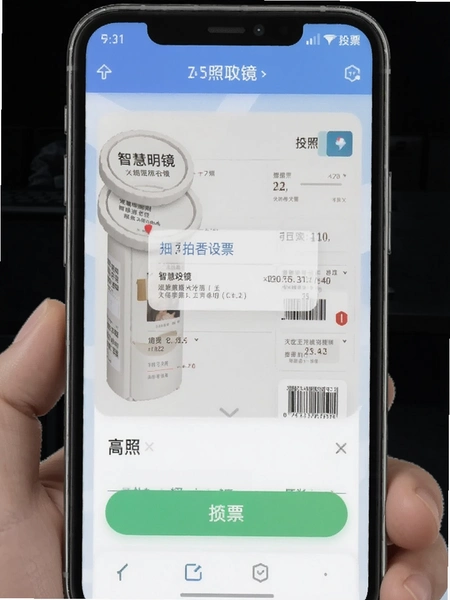 智慧明镜拍照识别发票文字界面预览图