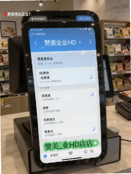 有赞美业HD门店收银界面截图