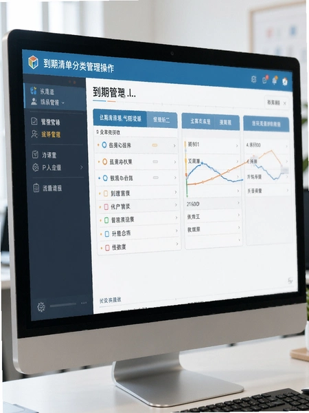 到期清单分类管理操作界面