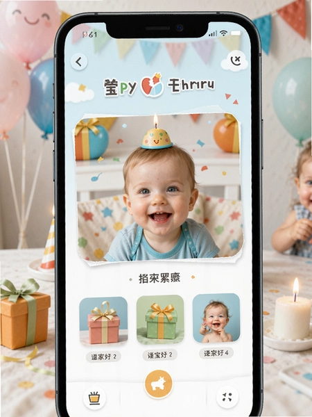宝宝过生日软件礼物卡片选择界面预览图