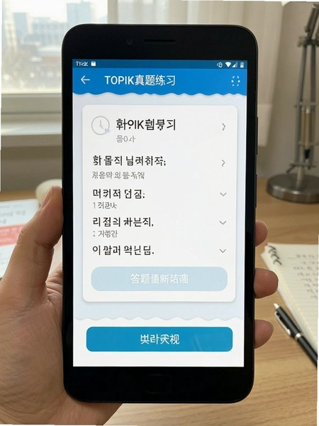 韩语学习帮 TOPIK真题练习答题界面预览图