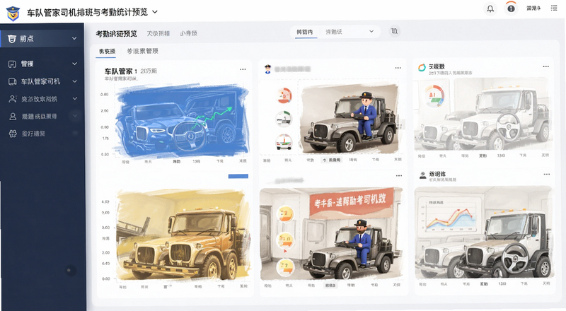 车队管家司机排班与考勤统计预览图