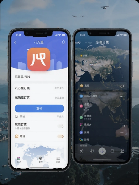 八万里APP东南亚订票界面预览图