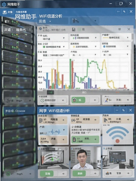 网维助手WiFi信道分析界面截图