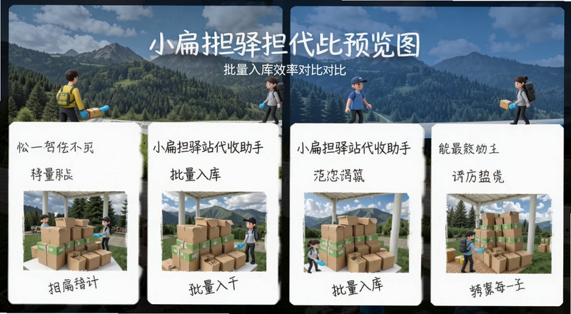 小扁担驿站代收助手批量入库效率对比预览图