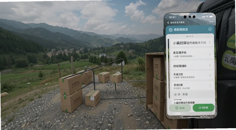 小扁担驿站代收助手扫码入库界面预览图