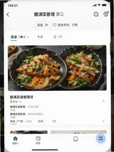 鹏满菜谱管理APP菜谱编辑界面