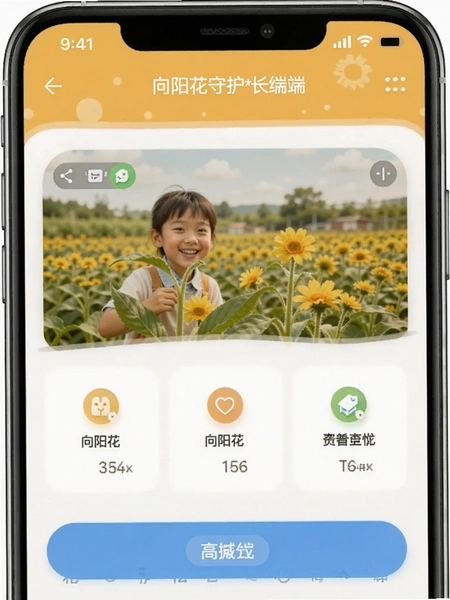 向阳花守护家长端功能界面截图