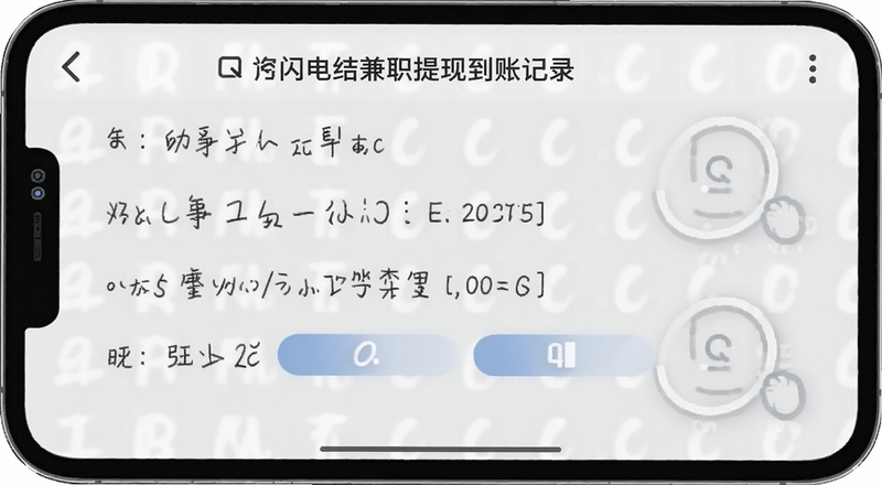闪电结兼职提现到账记录截图预览图