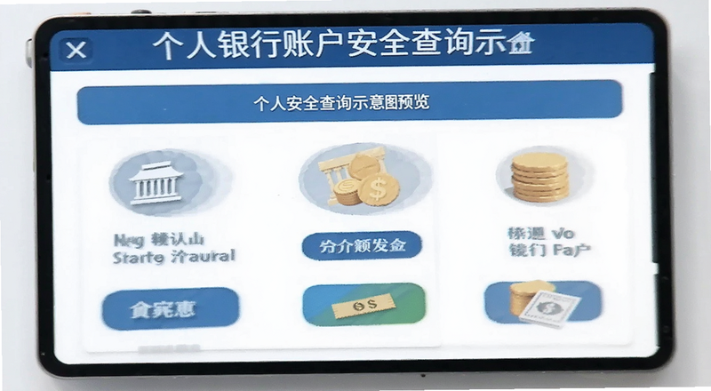 个人银行账户安全查询示意图预览图