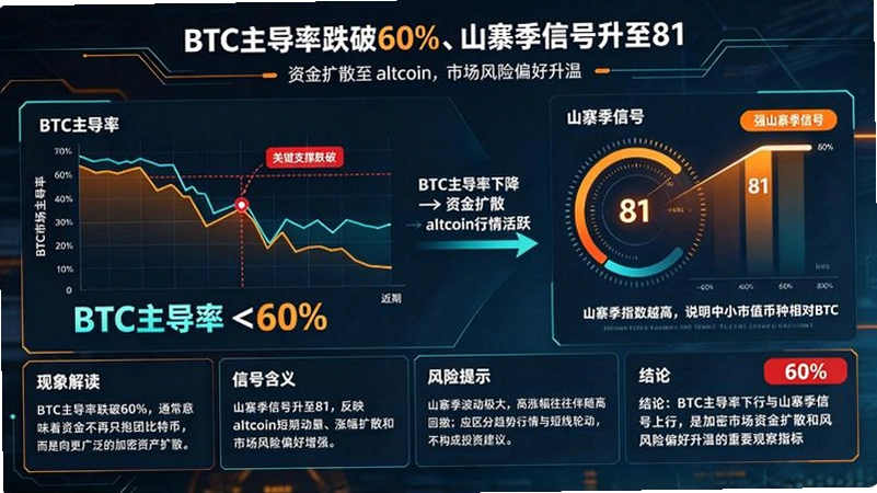 BTC�����ʵ���60%��ɽկ��ָ������81�������ʲô��ͬ��ͼ