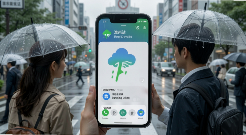 通勤族使用准雨天气查看降雨提醒场景预览图