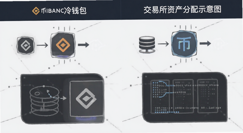 币安冷钱包与交易所资产分配示意图