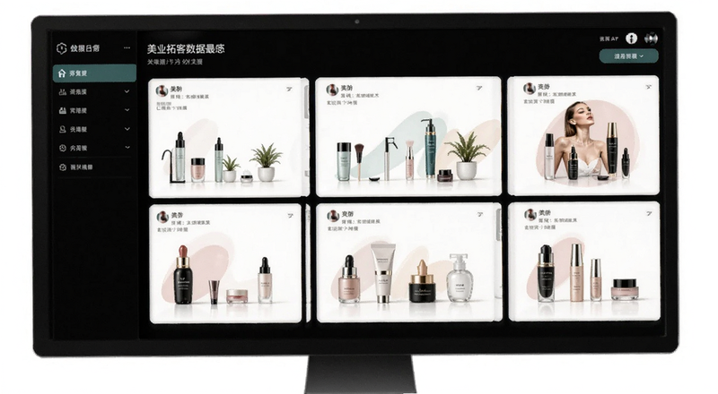 美业拓客数据后台截图