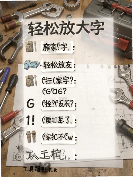 轻松放大字 工具箱功能列表
