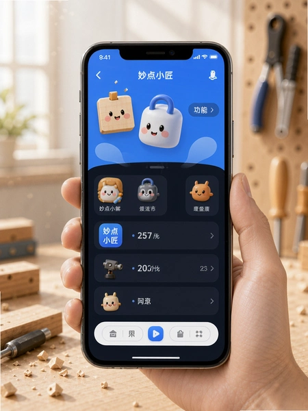 妙点小匠App功能界面展示