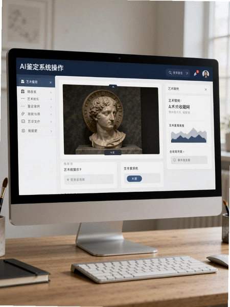 艺术收藏网AI鉴定系统操作界面展示图