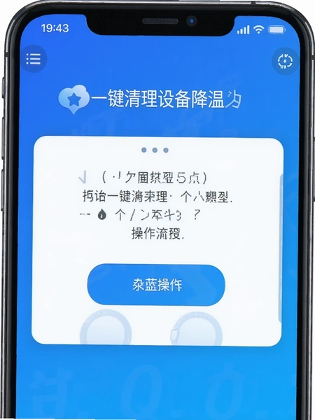 特快一键清理设备降温功能操作界面