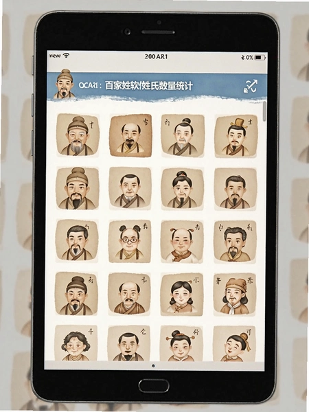 百家姓软件姓氏数量统计页面