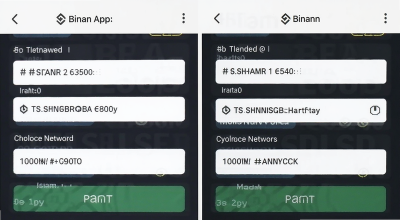 币安APP提现填写地址和选择网络截图预览图