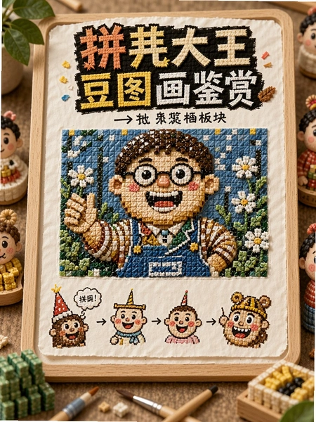 拼豆大王豆图名画鉴赏板块内容