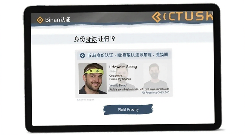 币安身份认证上传证件照片界面预览图