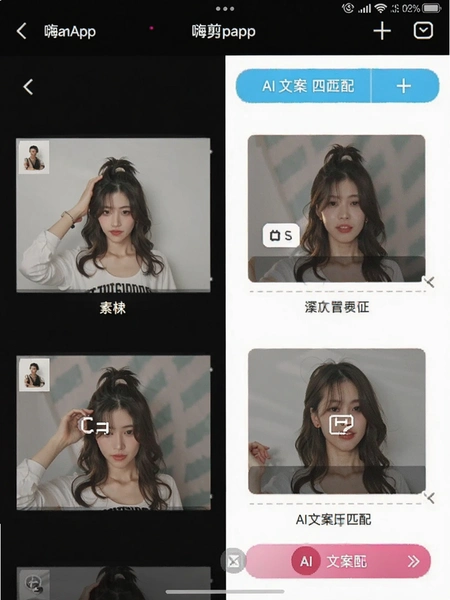 �˼�APP����ҳ���ͼ չʾ�زĵ����AI�İ�ƥ�����